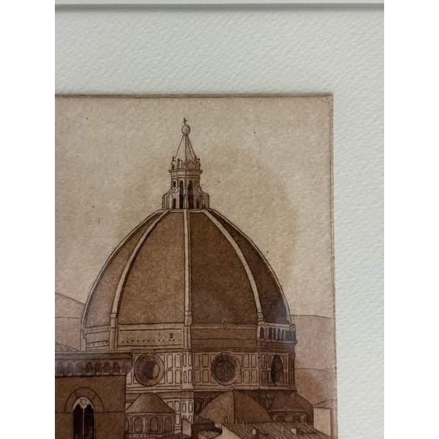 Early 20th Century The Cathedral of Florence Etchings, Pair For Sale - Image 12 of 12