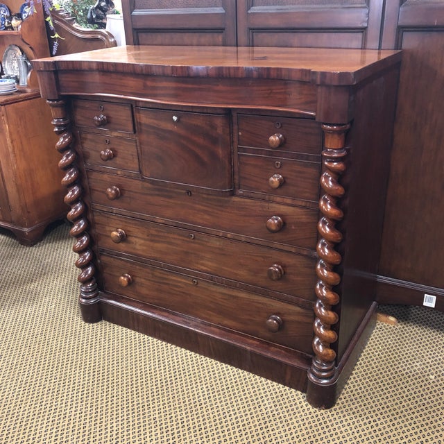 Mid 19th Century Mahogany Barley Twist Gents Chest For Sale - Image 12 of 12