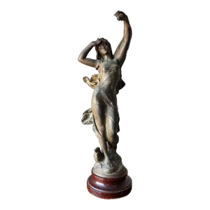 Late 19th Century After Hippolyte Francois Moreau Sculpture "La Nuit" or "At Night or Darkness"