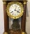 French Antique French Empire Wood and Brass Clock For Sale - Image 3 of 7