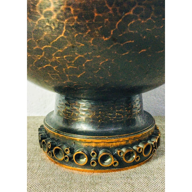 Metal Mid-Century Patinated Copper Bowl, 1970s For Sale - Image 7 of 10