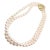 1990s Mikimoto Diamond Double Strand 8mm Cultured Pearl 18k Yellow Gold Necklace For Sale - Image 4 of 12