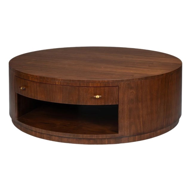 Large Mid-Century Modern Round Coffee Table For Sale
