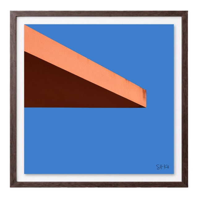 “Cascais 05” Giclee Archival Pigment Print 24x24 Framed in Walnut For Sale