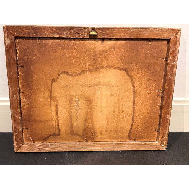 Late 20th Century Late 20th Century Unsigned Oil Painting on Board For Sale - Image 5 of 5