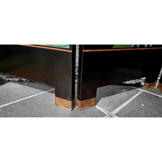 Black 20th Century Six-Panel Screen, China, 1940s For Sale - Image 8 of 10