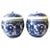 Vintage Large Blue and White Porcelain Dragon Ginger Jars S/2 For Sale - Image 4 of 7
