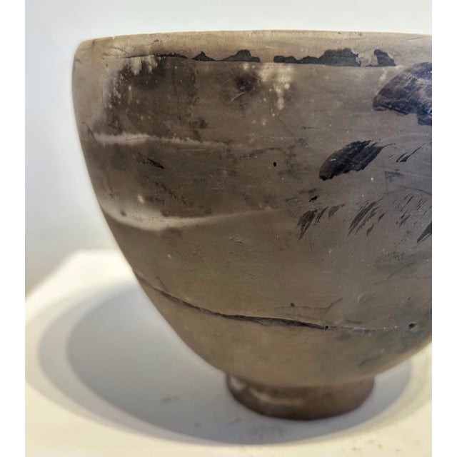 Pit-Fired Ceramic Pedestal by Nancy Pirri For Sale In Chicago - Image 6 of 7