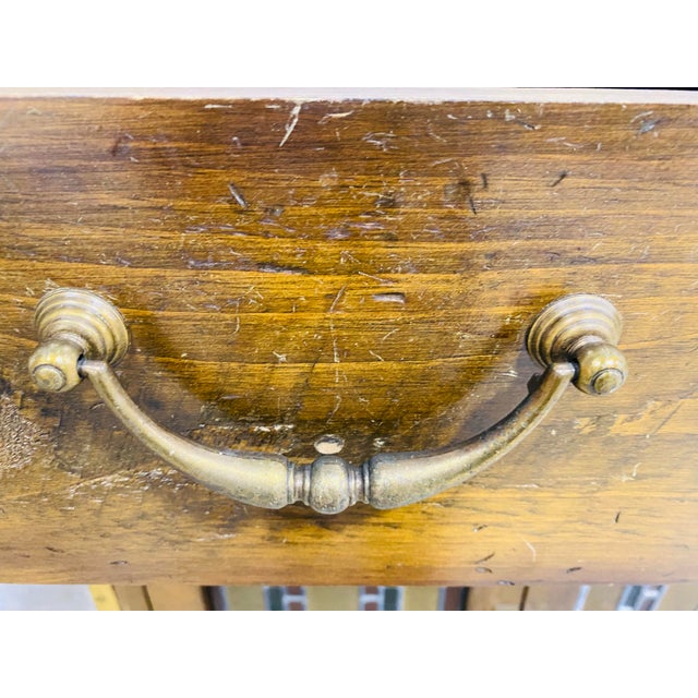 Habersham Furniture Vintage Rustic Stained Glass Two Door Cabinet by Habersham. For Sale - Image 4 of 12