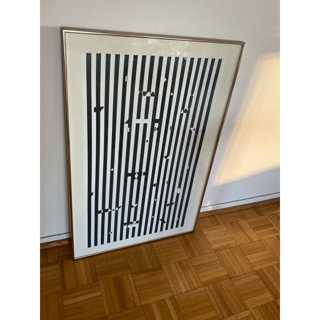 Kinetic Yaacov Agam Rare Original Color Silkscreen Espace Op Artwork For Sale - Image 7 of 11