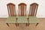 1970s Henredon Style Mid-Century Hollywood Regency Carved Oak and Cane Bamboo Form High Back Side Chairs or Dining Chairs, Set of Three For Sale - Image 5 of 12