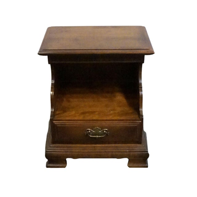 Traditional Ethan Allen Classic Manor Solid Maple 21" Open Cabinet Nightstand 15-5206 For Sale - Image 3 of 14