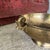 Asian Antique Vintage Hammered Brass Footed Compote Bowl With Handles For Sale - Image 3 of 8