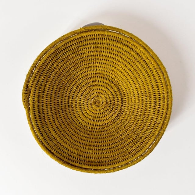 Early 20th Century Sisal Handwoven Ochre Basket Eswatini 6inch For Sale In Denver - Image 6 of 6