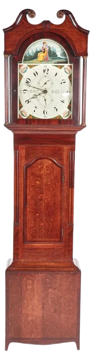 Antique Oak & Mahogany Grandfather Clock from W Prior Skipton