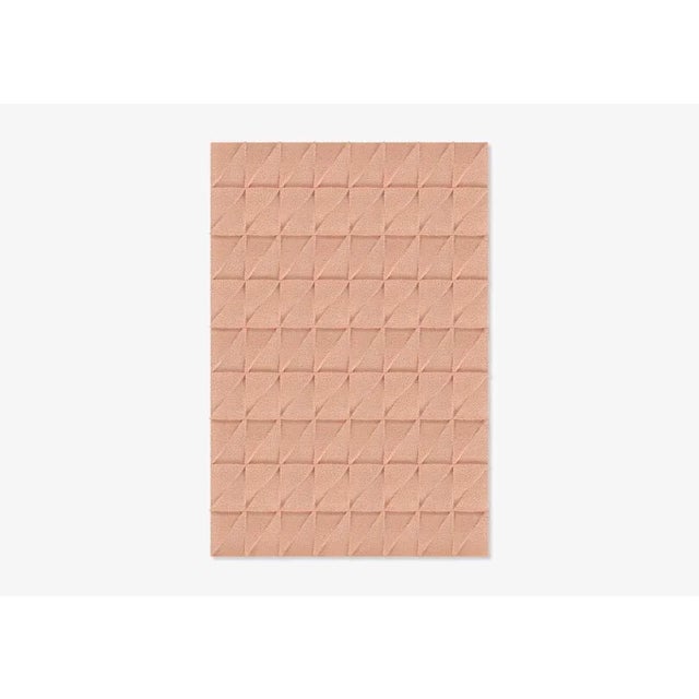 Contemporary Rose Triangle Textured Rug from Marqqa For Sale - Image 3 of 3