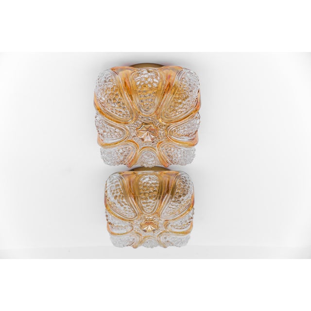 Mid-Century Modern Bubble Glass Flush Mounts, Limburg, 1960s, Set of 2 For Sale - Image 3 of 18
