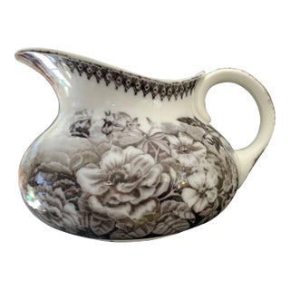 Antique 1800's French Transferware Pitcher Jug For Sale
