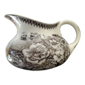 Antique 1800's French Transferware Pitcher Jug