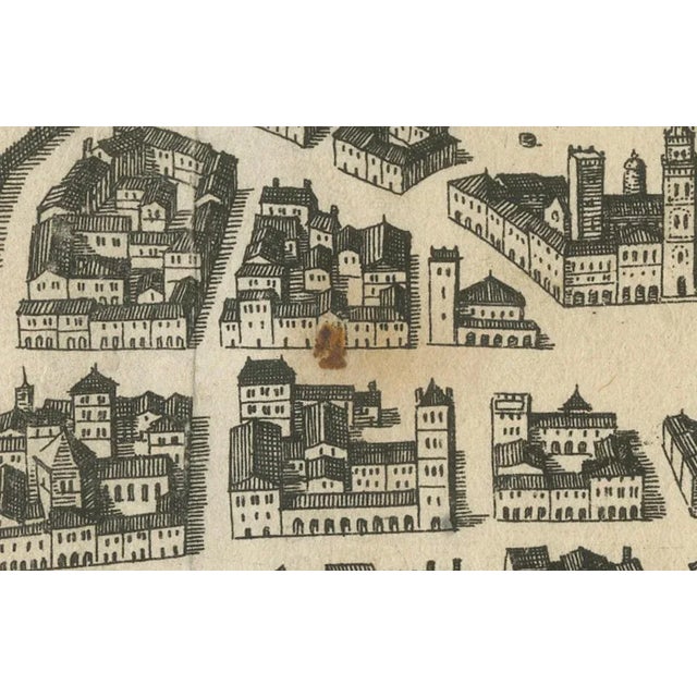 17th Century Birds-Eye View Map of Gallipoli by Mattheus Merian, 1688 For Sale - Image 5 of 9