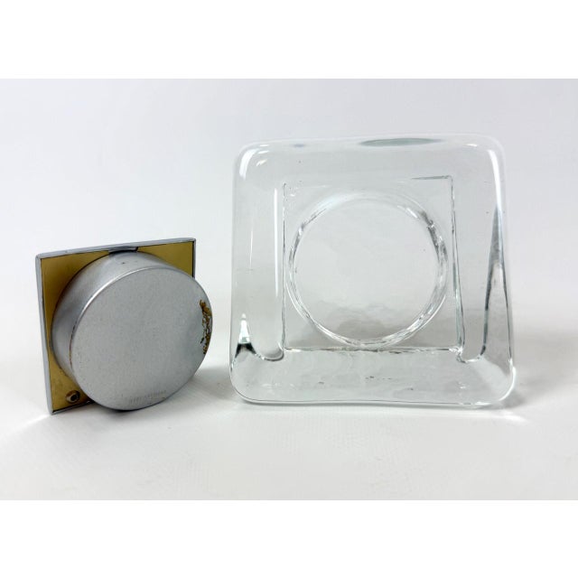 Glass Postmodern Crystal Wiesenthalhutte Table Clock, 1980s For Sale - Image 7 of 8