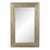 Vintage French Mirror in Champagne With Textured Metal Frame For Sale