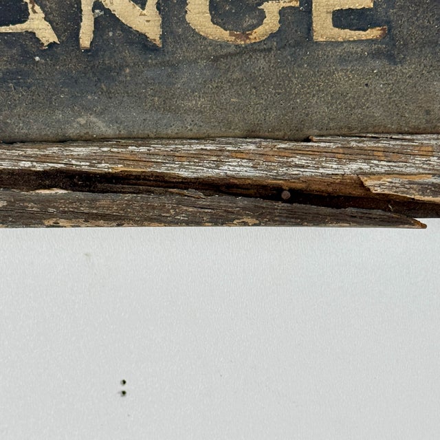 Metal Vintage Hand Painted Metal/Wood "Carpenter & Builder" Trade Sign, Circa 1920 For Sale - Image 7 of 11