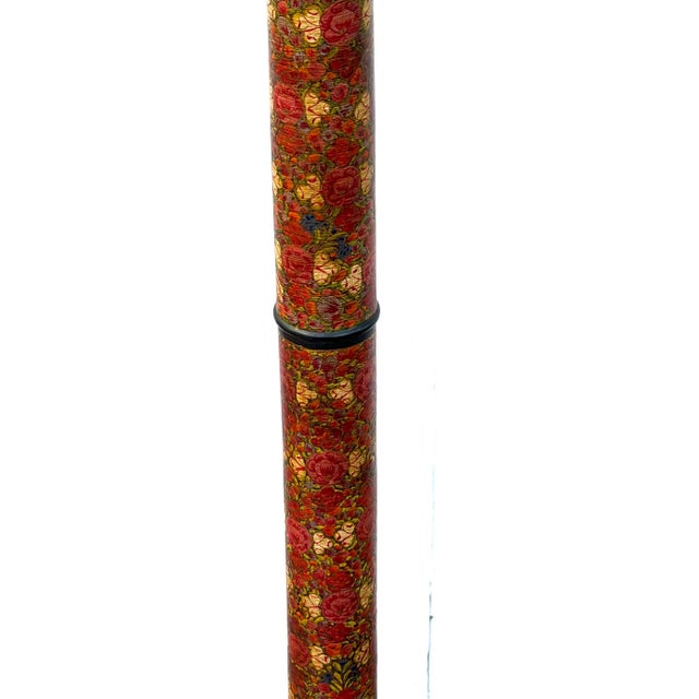 Frederick Cooper Kashmiri Polychrome Lacquer Floor Lamp, Circa 1970s For Sale - Image 9 of 18