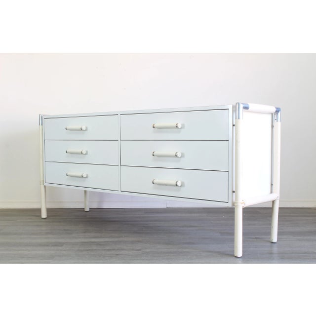 1970s Mid Century Chrome and Laminate Credenza For Sale - Image 5 of 7