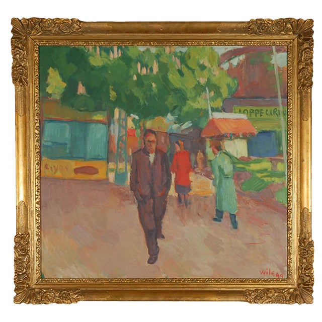 Lifestyle Painting by Wilhelm Wils, 1949 For Sale