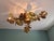 Large Brutalist Brass Chandelier with Floral Decoration, 1970s For Sale - Image 13 of 18