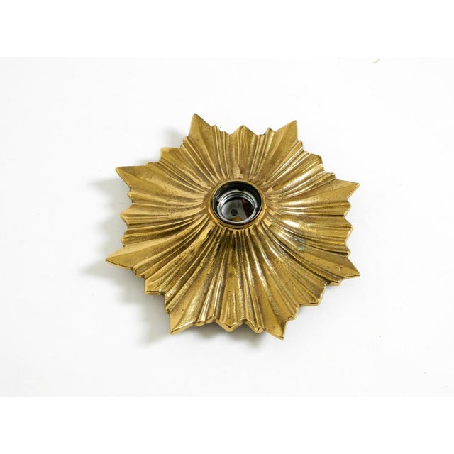 Gold Space Age Star Ceiling Lamps in Bronze, 1960s For Sale - Image 8 of 16