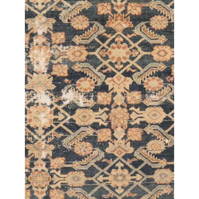 Antique Circa 1900 Slightly Distressed Malayer Area Rug 4'4 X 5'5 For Sale - Image 9 of 11