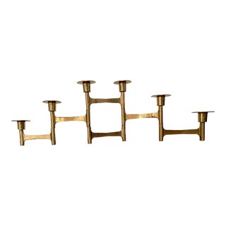 Mid-Century Modern Danish Nagel Style Brass Articulating Candleholder For Sale