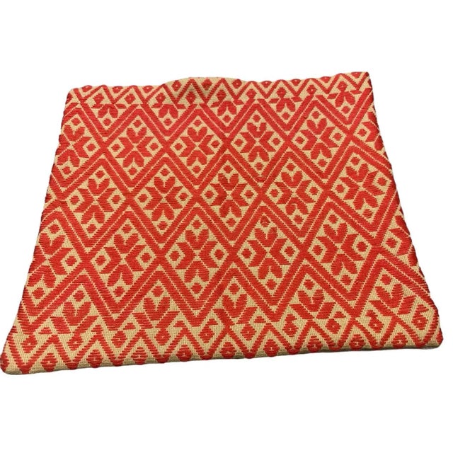 Hand Embroidered Indigenous Craft Pillow Cover From Guerrero, Mexico For Sale - Image 4 of 4