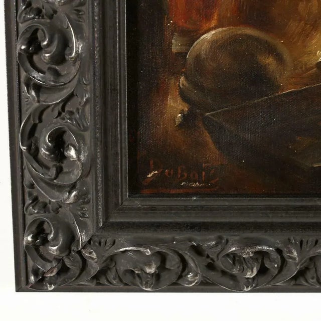 Brown 19th Century Antique Scholar Portraits Paintings by Theodore Du Bois, French - Set of 2 For Sale - Image 8 of 11