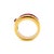 Metal Vintage 18k Yellow Gold 4.16ctw Invisible Set Ruby Diamond Mystery Band Ring, Size 7.75 For Sale - Image 7 of 8