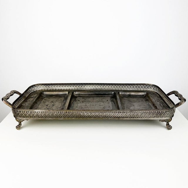 Antique Footed Serving Plate For Sale - Image 3 of 11