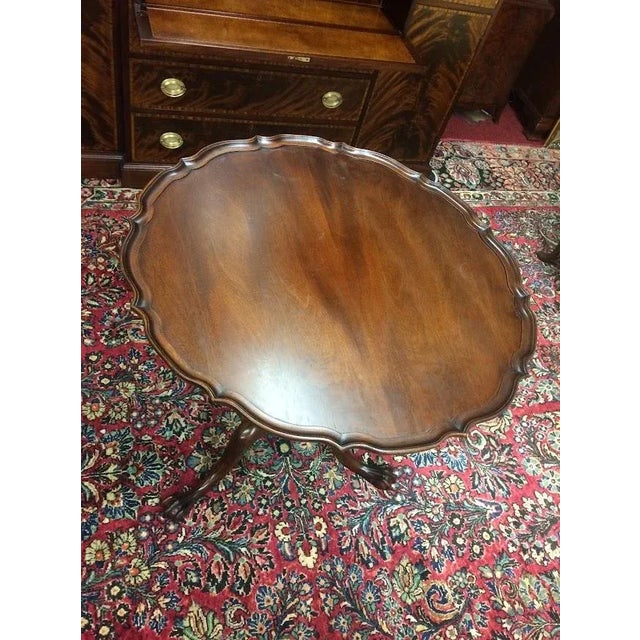 Vintage Piecrust Table, Mahogany Pedestal Table, Imperial Furniture For Sale - Image 6 of 11
