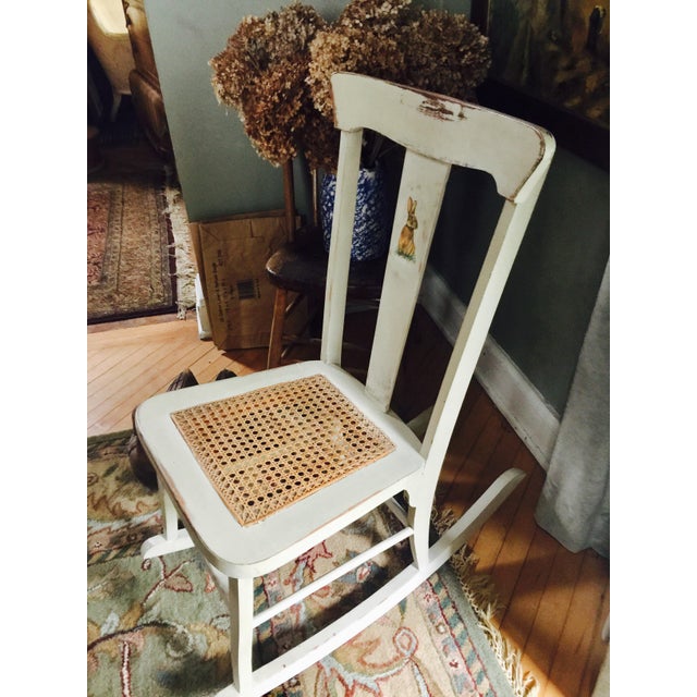 Shabby Chic Shabby Chic Antique Rocker for Nursery or Child’s Room For Sale - Image 3 of 4
