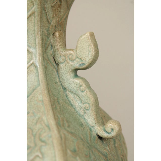 Bradburn Gallery Asian Style Celadon Porcelain Table Lamp For Sale In Philadelphia - Image 6 of 11