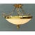 Mid 20th Century Vintage Metal and Glass Greek Key Pendant Light For Sale - Image 5 of 12