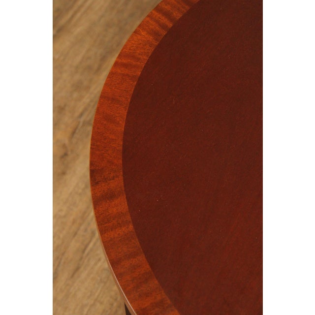 Baker Federal Style Inlaid Mahogany Round Side Table For Sale - Image 11 of 12