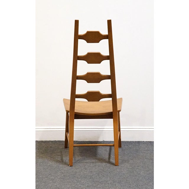 Unique Furniture Solid Oak Southwestern Mediterranean Ladderback Dining Side Chair 5530 – American Fiesta Finish For Sale In Kansas City - Image 6 of 10