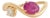 Natural Ruby & Round Brilliant Diamond Modern Ring 14k Yellow Gold Size 5 For Sale