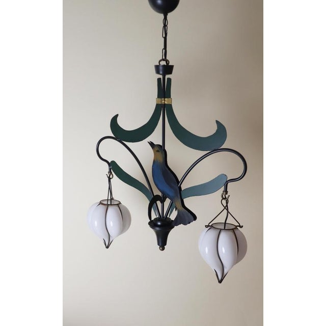 1980s Nightingale Chandelier with Murano Glass Lanterns, 1980s For Sale - Image 5 of 13