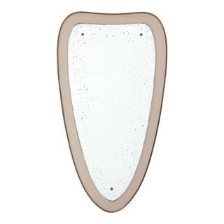 1960's Ettore Sottsass Attributed Brass Wall Mirror For Sale