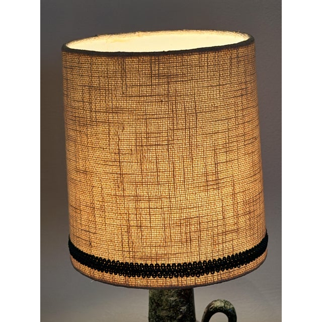 Fat Lava Table Lamp with Fabric Shade, Germany, 1970s For Sale - Image 10 of 15