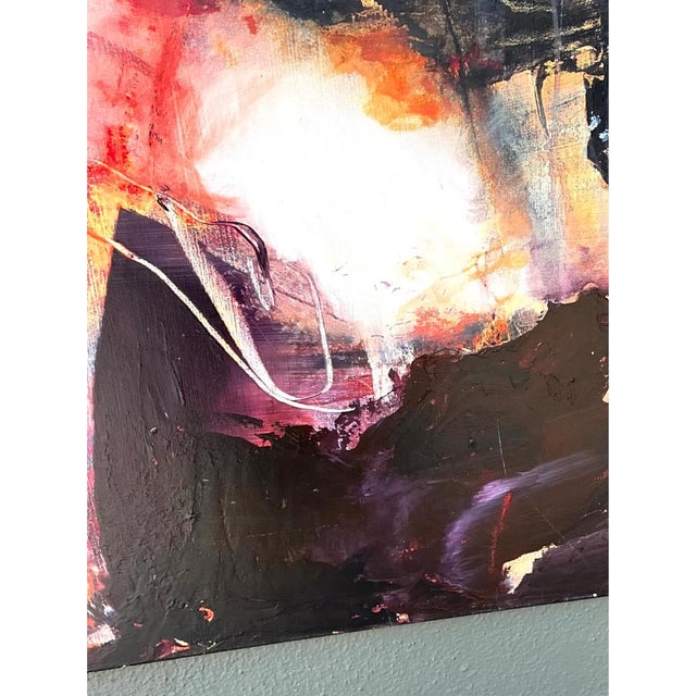 Vintage Abstract Expressionist Oil Painting on Canvas For Sale - Image 10 of 12