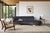 This elegant vintage Serpentine sofa, designed in the style of Vladimir Kagan for Directional, beautifully captures the...